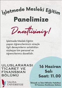 İşletmede Mesleki Eğitim Yapan Öğrencilerimiz ile Söyleşi